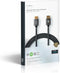 Nedis High Speed HDMI-Kabel met Ethernet - HDMI Connector - HDMI Connector - 4K@60Hz - ARC - 18 Gbps - 3.00 m - Rond - Katoen - Gun Metal Grijs - Cover Window Box