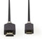 Nedis High Speed HDMI-Kabel met Ethernet - HDMI Connector - HDMI Mini-Connector - 4K@60Hz - 18 Gbps - 2.00 m - Rond - PVC - Antraciet - Window Box