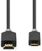 Nedis High Speed HDMI-Kabel met Ethernet - HDMI Connector - HDMI Mini-Connector - 4K@60Hz - 18 Gbps - 2.00 m - Rond - PVC - Antraciet - Window Box