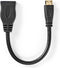 Nedis High Speed HDMI-Kabel met Ethernet - HDMI Mini-Connector - HDMI Output - 4K@30Hz - 10.2 Gbps - 0.20 m - Rond - PVC - Zwart - Doos
