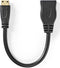 Nedis High Speed HDMI-Kabel met Ethernet - HDMI Mini-Connector - HDMI Output - 4K@30Hz - 10.2 Gbps - 0.20 m - Rond - PVC - Zwart - Doos
