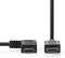 Nedis High Speed HDMI-Kabel met Ethernet - Rechts Gehoekte HDMI Connector - HDMI Connector - 4K@30Hz - 10.2 Gbps - 1.50 m - Rond - PVC - Zwart - Envelop