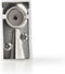 Nedis IEC (Coax) Connector - Gehoekt - Female / Male - Vernikkeld - 75 Ohm - Schroef - Diameter kabelinvoer: 7.0 mm - Metaal / Polyvinylchloride (PVC) - Wit - 2 Stuks - Doos