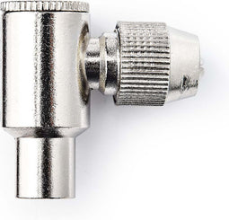 Nedis IEC (Coax) Connector - Gehoekt - Male - Vernikkeld - 75 Ohm - Schroef - Diameter kabelinvoer: 7.0 mm - Metaal - Zilver - 2 Stuks - Envelop