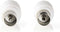Nedis IEC (Coax) Connector - Recht - Female / Male - Vernikkeld - 75 Ohm - Schroef - Diameter kabelinvoer: 7.0 mm - Metaal / Polyvinylchloride (PVC) - Wit - 2 Stuks - Doos