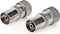 Nedis IEC (Coax) Connector - Recht - Female - Vernikkeld - 75 Ohm - Schroef - Diameter kabelinvoer: 7.0 mm - Metaal - Zilver - 2 Stuks - Envelop