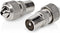 Nedis IEC (Coax) Connector - Recht - Male - Vernikkeld - 75 Ohm - Schroef - Diameter kabelinvoer: 7.0 mm - Metaal - Zilver - 2 Stuks - Polybag