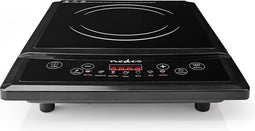 Nedis Inductiekookplaat - Kookzones: 1 - 2000 W - Oververhittingsbeveiliging - Zwart - Tijdschakelaar - Turbo-actie - Kinderslot - LCD scherm