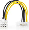 Nedis Interne Voedingskabel - Molex Male - PCI-Express Male - Verguld - 0.20 m - Rond - PVC - Geel / Zwart - Envelop