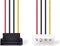 Nedis Interne Voedingskabel - Molex Male - SATA 15-Pins Female - Verguld - 0.15 m - Rond - PVC - Multicolour - Envelop
