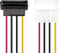 Nedis Interne Voedingskabel - Molex Male - SATA 15-Pins Female - Verguld - 0.15 m - Rond - PVC - Multicolour - Envelop