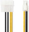 Nedis Interne Voedingskabel - P4 Male - Molex Male - Verguld - 0.20 m - Rond - PVC - Geel / Zwart - Polybag