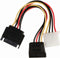 Nedis Interne Voedingskabel - SATA 15-Pins Male - Molex Female / SATA 15-Pins Female - Verguld - 0.20 m - Rond - PVC - Multicolour - Envelop