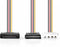 Nedis Interne Voedingskabel - SATA 15-Pins Male - Molex Female / SATA 15-Pins Female - Verguld - 0.20 m - Rond - PVC - Multicolour - Envelop