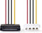 Nedis Interne Voedingskabel - SATA 15-Pins Male - Molex Female - Verguld - 0.15 m - Rond - PVC - Multicolour - Envelop