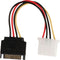 Nedis Interne Voedingskabel - SATA 15-Pins Male - Molex Female - Verguld - 0.15 m - Rond - PVC - Multicolour - Envelop