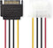 Nedis Interne Voedingskabel - SATA 15-Pins Male - Molex Female - Verguld - 0.15 m - Rond - PVC - Multicolour - Envelop