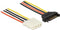 Nedis Interne Voedingskabel - SATA 15-Pins Male - Molex Female - Verguld - 0.15 m - Rond - PVC - Multicolour - Envelop