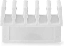Nedis Kabelmanagement - Kabelclip - Click & Go - 2 Stuks - Aantal sleuven: 5 Sleuven - Maximale kabeldikte: 7.1 mm - Polypropylene - Wit