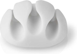 Nedis Kabelmanagement - Kabelclip - Click & Go - 4 Stuks - Aantal sleuven: 3 Sleuven - Maximale kabeldikte: 5.3 mm - TPE - Wit