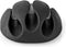 Nedis Kabelmanagement - Kabelclip - Click & Go - 4 Stuks - Aantal sleuven: 3 Sleuven - Maximale kabeldikte: 5.3 mm - TPE - Zwart