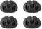 Nedis Kabelmanagement - Kabelclip - Click & Go - 4 Stuks - Aantal sleuven: 3 Sleuven - Maximale kabeldikte: 5.3 mm - TPE - Zwart