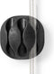 Nedis Kabelmanagement - Kabelclip - Click & Go - 4 Stuks - Aantal sleuven: 3 Sleuven - Maximale kabeldikte: 5.3 mm - TPE - Zwart