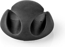 Nedis Kabelmanagement - Kabelclip - Click & Go - 6 Stuks - Aantal sleuven: 2 Sleuven - Maximale kabeldikte: 5.3 mm - TPE - Zwart