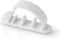 Nedis Kabelmanagement - Kabelclip - Vergrendeld - 3 Stuks - Aantal sleuven: 3 Sleuven - Maximale kabeldikte: 7.5 mm - Polypropylene - Wit