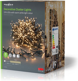 Nedis Kerstverlichting - Cluster - 576 LED's - Warm Wit - 4.20 m - Licht effecten: 7 - Binnen & Buiten - Netvoeding