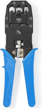 Nedis Krimptang - CAT5 / CAT5e / CAT6 / CAT6a / RJ10 / RJ11 / RJ45 - Snijden / Strippen / Tang - ABS / Staal - Blauw