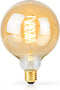 Nedis LED-Filamentlamp E27 - G125 - 3.8 W - 250 lm - 2100 K - Dimbaar - Extra Warm Wit - Retrostijl - 1 Stuks