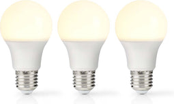 Nedis LED-Lamp E27 - A60 - 8.0 W - 806 lm - 2700 K - Warm Wit - Retrostijl - Frosted - 3 Stuks