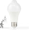 Nedis LED-Lamp E27 - A60 - 8.5 W - 806 lm - 3000 K - Wit - Retrostijl - Frosted - Bewegingsdetectie - 1 Stuks