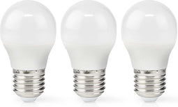 Nedis LED-Lamp E27 - G45 - 4.9 W - 470 lm - 2700 K - Warm Wit - Retrostijl - Frosted - 3 Stuks