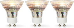 Nedis LED-Lamp GU10 - Spot - 4.5 W - 345 lm - 2700 K - Warm Wit - Retrostijl - 3 Stuks