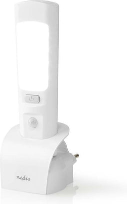 Nedis-LED-Oriëntatielicht en Zaklamp - Netvoeding - Nachtlamp - 1.3 W - Oplaadbaar - Nominale lichtstroom: 37 lm - Lichtbereik: 3 m