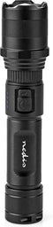 Nedis LED-Zaklamp - Batterij Gevoed - 3.7 V DC - 10 W - Ingebouwde Lithium-Ion - Incl. batterij(en) - Oplaadbaar - Nominale lichtstroom: 1000 lm - Lichtbereik: 110 m - Stralingshoek: 9.5 °