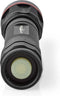 Nedis LED-Zaklamp - Batterij Gevoed - 3.7 V DC - 10 W - Ingebouwde Lithium-Ion - Incl. batterij(en) - Oplaadbaar - Nominale lichtstroom: 1000 lm - Lichtbereik: 200 m - Stralingshoek: 10 °