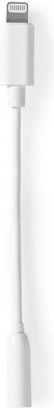 Nedis Lightning-Adapter - Apple Lightning 8-Pins - 3,5 mm Female - Vernikkeld - 0.10 m - Rond - PVC