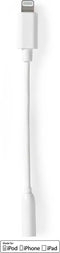 Nedis Lightning-Adapter - Apple Lightning 8-Pins - 3,5 mm Female - Vernikkeld - 0.10 m - Rond - TPE
