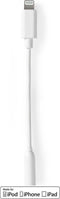 Nedis Lightning-Adapter - Apple Lightning 8-Pins - 3,5 mm Female - Vernikkeld - 0.10 m - Rond - PVC