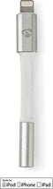 Nedis Lightning-Adapter - Apple Lightning 8-Pins - 3,5 mm Female - Verguld - 0.15 m - Rond - Aluminium