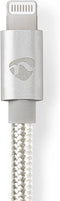 Nedis Lightning-Adapter - Apple Lightning 8-Pins - 3,5 mm Male - Verguld - 1.00 m - Rond - Nylon