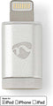 Nedis Lightning-Adapter - Apple Lightning 8-Pins - USB Micro-B Female - Verguld - Rond - Aluminium