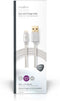 Nedis Lightning Kabel - USB 2.0 - Apple Lightning 8-Pins - USB-A Male - 480 Mbps - Verguld - 3.00 m - Rond - Gevlochten / Nylon - Aluminium - Cover Window Box