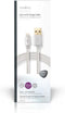 Nedis Lightning Kabel - USB 2.0 - Apple Lightning 8-Pins - USB-A Male - 480 Mbps - Verguld - 1.00 m - Rond - Gevlochten / Nylon - Aluminium - Cover Window Box