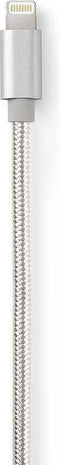 Nedis Lightning Kabel - USB 2.0 - Apple Lightning 8-Pins - USB-A Male - 480 Mbps - Verguld - 2.00 m - Rond - Gevlochten / Nylon - Aluminium - Cover Window Box