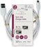 Nedis Lightning Kabel - USB 2.0 - Apple Lightning 8-Pins - USB-A Male - 480 Mbps - Vernikkeld - 2.00 m - Rond - PVC - Wit - Label