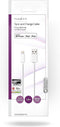 Nedis Lightning Kabel - USB 2.0 - Apple Lightning 8-Pins - USB-A Male - 480 Mbps - Vernikkeld - 1.00 m - Rond - PVC - Wit - Envelop